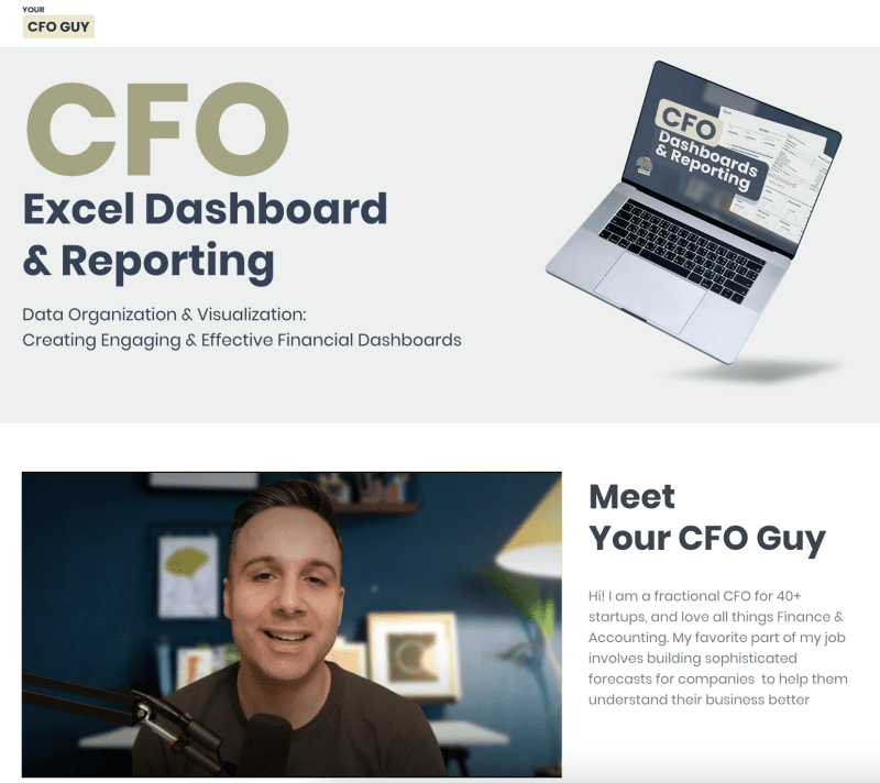 josh aharonoff cfo excel dashboard reporting 6697b84a6c108