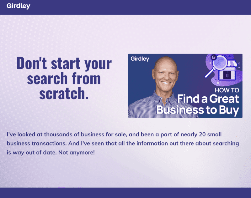 michael girdley how to find a great business to buy 6697bde528562