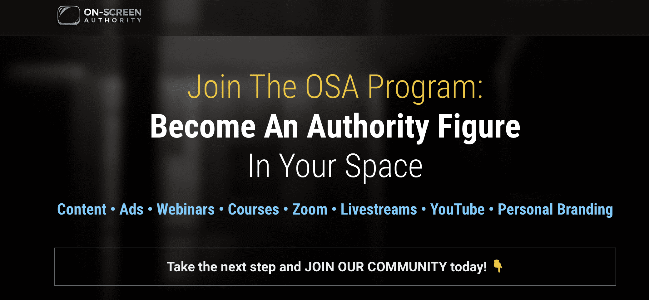 on screen authority the online course 6697b4b3bb208