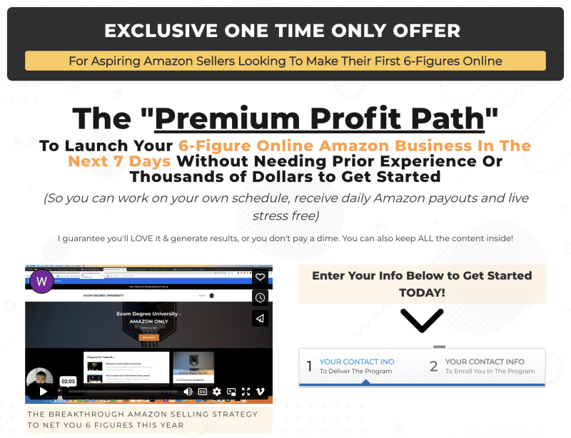 william rivera ecom degree university amazon only 6697b10bf0e02
